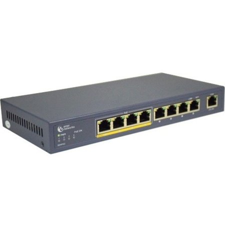 AMER NETWORKS 8 + 1 Port 10/100 Switch w/ 4 Port Poe Ieee802.3Af And 5 Port SD4P4U